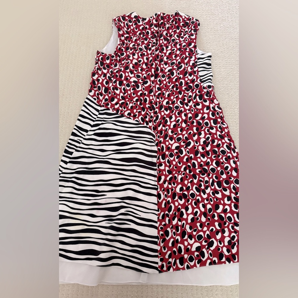 30% OFF Hugo Boss Stylish Zebra and Leopard Print Shift Dress,size 10 - Picture 2 of 9